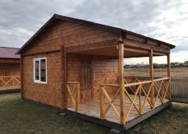 Туристический летний дом с террасой, 23м2, с. Малиновое озеро