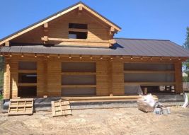 Двухэтажная баня из кедра с игровой комнатой, 70 м2, п. Лесной